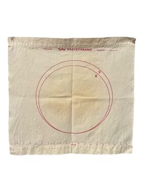 Foley Pastry Frame Cotton Pastry Cloth - Cream with Red Print